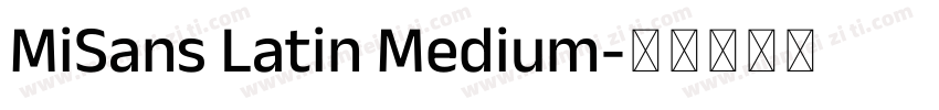 MiSans Latin Medium字体转换